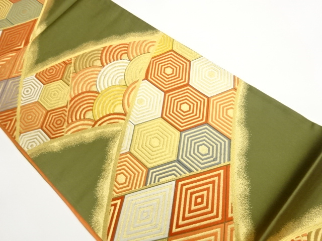 JAPANESE FUKURO OBI / WOVEN SEIGAIHA